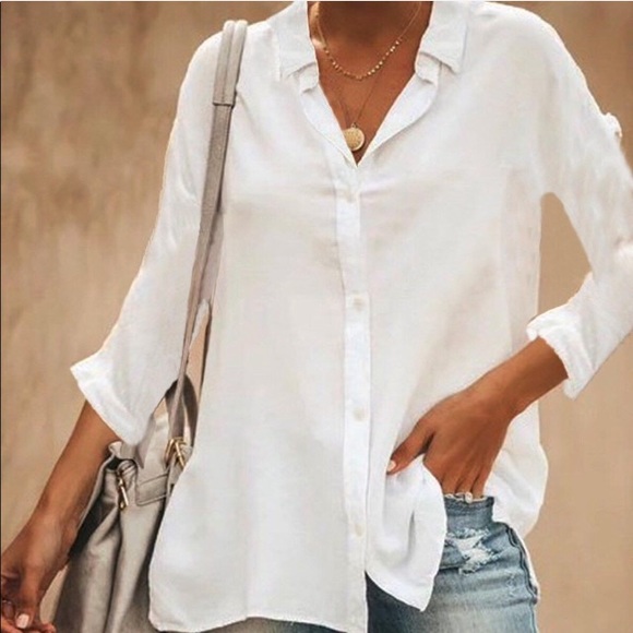 white dressy long sleeve tops
